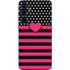 Polka Dots and Stripes Heart in Pink Galaxy A35 5G Skin